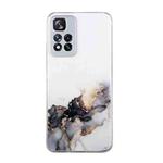 For Xiaomi Redmi Note 11 Pro Hollow Marble Pattern TPU Precise Hole Phone Protective Case(Black)
