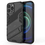 For iPhone 13 Pro Punk Armor 2 in 1 PC + TPU Phone Case with Invisible Holder (Black)