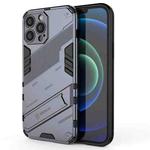 For iPhone 13 Pro Punk Armor 2 in 1 PC + TPU Phone Case with Invisible Holder (Grey)