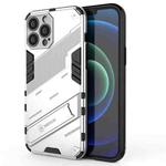 For iPhone 13 Pro Punk Armor 2 in 1 PC + TPU Phone Case with Invisible Holder (White)
