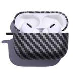 Carbon Fiber Earphone Protective Case For AirPods Pro(Black Grey)