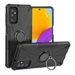 For Samsung Galaxy M52 5G Armor Bear Shockproof PC + TPU Phone Case with Ring Holder(Black)