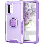 For Samsung Galaxy Note10+ 3 in 1 PC + TPU Phone Case with Ring Holder(Purple)
