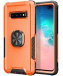 For Samsung Galaxy S10+ 3 in 1 PC + TPU Phone Case with Ring Holder(Orange)