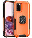 For Samsung Galaxy S20+ 3 in 1 PC + TPU Phone Case with Ring Holder(Orange)