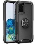 For Samsung Galaxy S20+ 3 in 1 PC + TPU Phone Case with Ring Holder(Black)