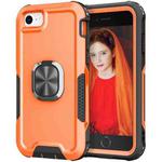 For iPhone SE 2022 / SE 2020 / 8 / 7 3 in 1 PC + TPU Phone Case with Ring Holder(Orange)