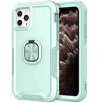 3 in 1 PC + TPU Phone Case with Ring Holder For iPhone 11 Pro Max(Mint Green)