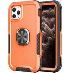 3 in 1 PC + TPU Phone Case with Ring Holder For iPhone 11 Pro Max(Orange)