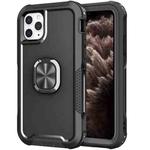 3 in 1 PC + TPU Phone Case with Ring Holder For iPhone 11 Pro Max(Black)