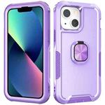 For iPhone 13 mini 3 in 1 PC + TPU Phone Case with Ring Holder (Purple)