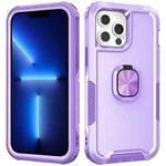 For iPhone 13 Pro Max 3 in 1 PC + TPU Phone Case with Ring Holder (Purple)