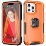 For iPhone 13 Pro 3 in 1 PC + TPU Phone Case with Ring Holder (Orange)