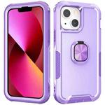 For iPhone 13 3 in 1 PC + TPU Phone Case with Ring Holder(Purple)