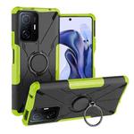 For Xiaomi 11T Armor Bear Shockproof PC + TPU Phone Case with Ring Holder(Green)