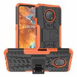 For Nokia G300 Tire Texture TPU + PC Phone Case with Holder(Orange)