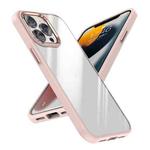 For iPhone 13 Four-corner Shockproof TPU + PC Phone Case(Pink)