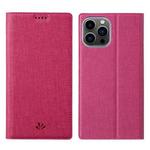 For iPhone 13 Pro ViLi DMX Series Shockproof Magsafe Magnetic Horizontal Flip Leather Phone Case (Rose Red)