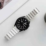 20mm Ceramic One-bead Steel Watch Band(White Silver)