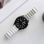 22mm Ceramic One-bead Steel Watch Band(White Silver)