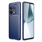 For OnePlus 10 Pro 5G Carbon Fiber Texture Shockproof TPU Phone Case(Blue)