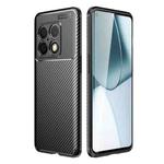 For OnePlus 10 Pro 5G Carbon Fiber Texture Shockproof TPU Phone Case(Black)