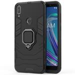 For Asus Zenfone Max Pro (M1) ZB601KL Shockproof PC + TPU Protective Case with Magnetic Ring Holder(Black)