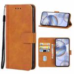 Leather Phone Case For Oukitel C21(Brown)