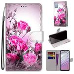 For Motorola Moto G10/G20/G30 Coloured Drawing Cross Texture Horizontal Flip Leather Phone Case with Holder & Card Slots & Wallet & Lanyard(Wild Rose)