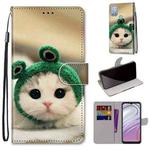 For Motorola Moto G10/G20/G30 Coloured Drawing Cross Texture Horizontal Flip Leather Phone Case with Holder & Card Slots & Wallet & Lanyard(Frog Kitten)