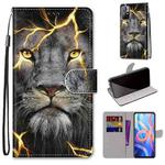 For Xiaomi Redmi Note 11 Coloured Drawing Cross Texture Horizontal Flip Leather Phone Case with Holder & Card Slots & Wallet & Lanyard(Fission Lion)