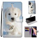 For Xiaomi Redmi Note 11 Pro/11 Pro+ Coloured Drawing Cross Texture Horizontal Flip Leather Phone Case with Holder & Card Slots & Wallet & Lanyard(Snow Puppy)