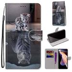 For Xiaomi Redmi Note 11 Pro/11 Pro+ Coloured Drawing Cross Texture Horizontal Flip Leather Phone Case with Holder & Card Slots & Wallet & Lanyard(Cat Becomes Tiger)