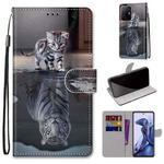 For Xiaomi 11T / 11T Pro Coloured Drawing Cross Texture Horizontal Flip Leather Phone Case with Holder & Card Slots & Wallet & Lanyard(Cat Becomes Tiger)
