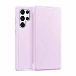 For Samsung Galaxy S22 Ultra 5G DUX DUCIS Skin X Series Horizontal Flip Leather Phone Case(Pink)