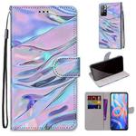 For Xiaomi Redmi Note 11 Coloured Drawing Cross Texture Horizontal Flip PU Phone Leather Case with Holder & Card Slots & Wallet & Lanyard(Colorful Layer(Fluorescent Water Pattern)