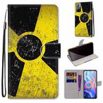 For Xiaomi Redmi Note 11 Coloured Drawing Cross Texture Horizontal Flip PU Phone Leather Case with Holder & Card Slots & Wallet & Lanyard(Colorful Layer(Yellow and Black Signs)