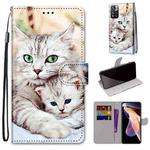 For Xiaomi Redmi Note 11 Pro / 11 Pro+ Global Coloured Drawing Cross Texture Horizontal Flip PU Phone Leather Case with Holder & Card Slots & Wallet & Lanyard(Colorful Layer(Big Cat Hugging Kitten)