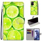 For Xiaomi Mi 11T / 11T Pro Coloured Drawing Cross Texture Horizontal Flip PU Phone Leather Case with Holder & Card Slots & Wallet & Lanyard(Colorful Layer(Lime)