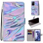 For Xiaomi Mi 11T / 11T Pro Coloured Drawing Cross Texture Horizontal Flip PU Phone Leather Case with Holder & Card Slots & Wallet & Lanyard(Colorful Layer(Fluorescent Water Pattern)