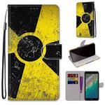 For Nokia C01 Plus Coloured Drawing Cross Texture Horizontal Flip PU Phone Leather Case with Holder & Card Slots & Wallet & Lanyard(Colorful Layer(Yellow and Black Signs)