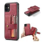 For iPhone 11 Pro Max JEEHOOD RFID Blocking Anti-Theft Wallet Phone Case (Red)