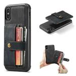 For iPhone XS Max JEEHOOD RFID Blocking Anti-Theft Wallet Phone Case(Black)