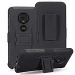 For Motorola Moto G7 Play PC + Silicone Back Clip Sliding Sleeve Protective Case(Black)