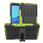 For Huawei MediaPad M5 Lite 8 Tire Texture TPU + PC Shockproof Case with Holder(Green)