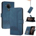 For Nokia 3.4 / 5.4 Cubic Skin Feel Flip Leather Phone Case(Royal Blue)