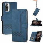 For Xiaomi Redmi Note 10 Pro Cubic Skin Feel Flip Leather Phone Case(RoyalBlue)