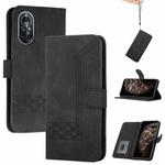 For Huawei nova 9 Cubic Skin Feel Flip Leather Phone Case(Black)