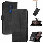 For Motorola Moto G Play 2021 Cubic Skin Feel Flip Leather Phone Case(Black)