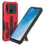 For vivo Y19 Vanguard Warrior All Inclusive Double-color Shockproof TPU + PC Phone Case with Holder(Red)